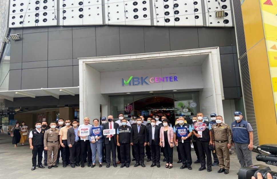 Market Monitoring with Thai Enforcement Authorities at MBK Center.